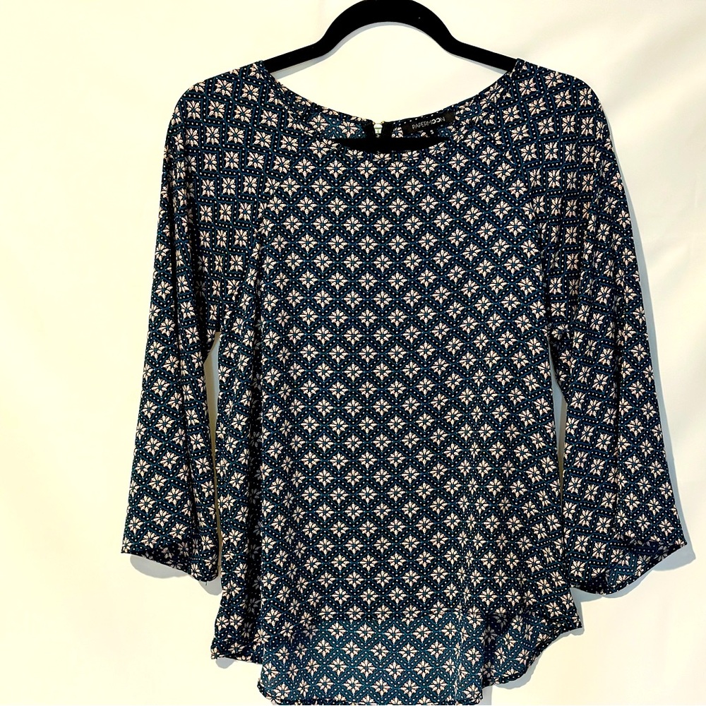 Papermoon Women’s 3/4 sleeve chiffon blouse